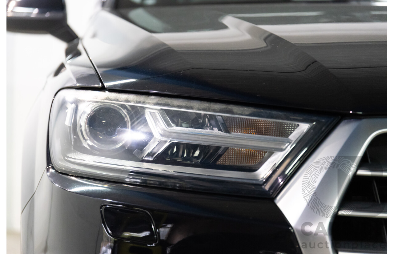 06/2017 Audi Q7 3.0 TDI Quattro (200kW AWD) 4M MY18 4d Wagon Orca Black Metallic Turbo Diesel V6 3.0L