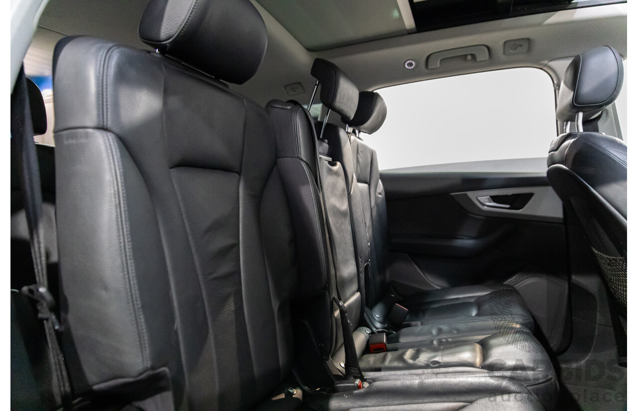 06/2017 Audi Q7 3.0 TDI Quattro (200kW AWD) 4M MY18 4d Wagon Orca Black Metallic Turbo Diesel V6 3.0L