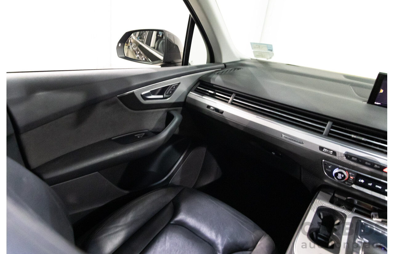 06/2017 Audi Q7 3.0 TDI Quattro (200kW AWD) 4M MY18 4d Wagon Orca Black Metallic Turbo Diesel V6 3.0L