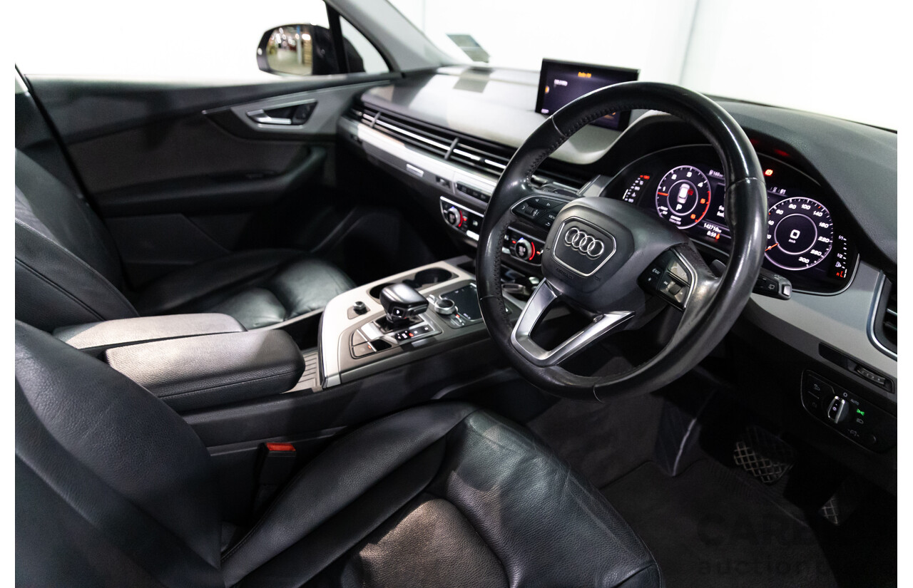 06/2017 Audi Q7 3.0 TDI Quattro (200kW AWD) 4M MY18 4d Wagon Orca Black Metallic Turbo Diesel V6 3.0L