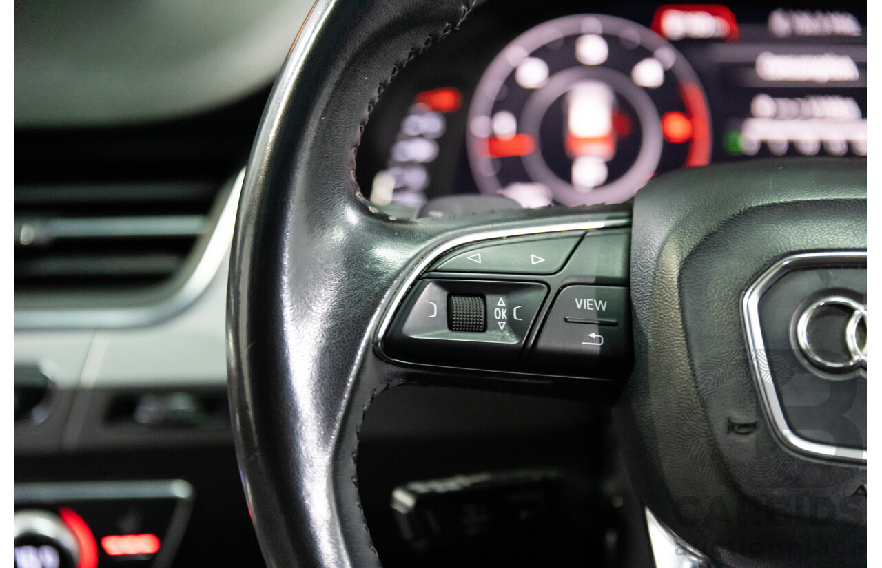 06/2017 Audi Q7 3.0 TDI Quattro (200kW AWD) 4M MY18 4d Wagon Orca Black Metallic Turbo Diesel V6 3.0L