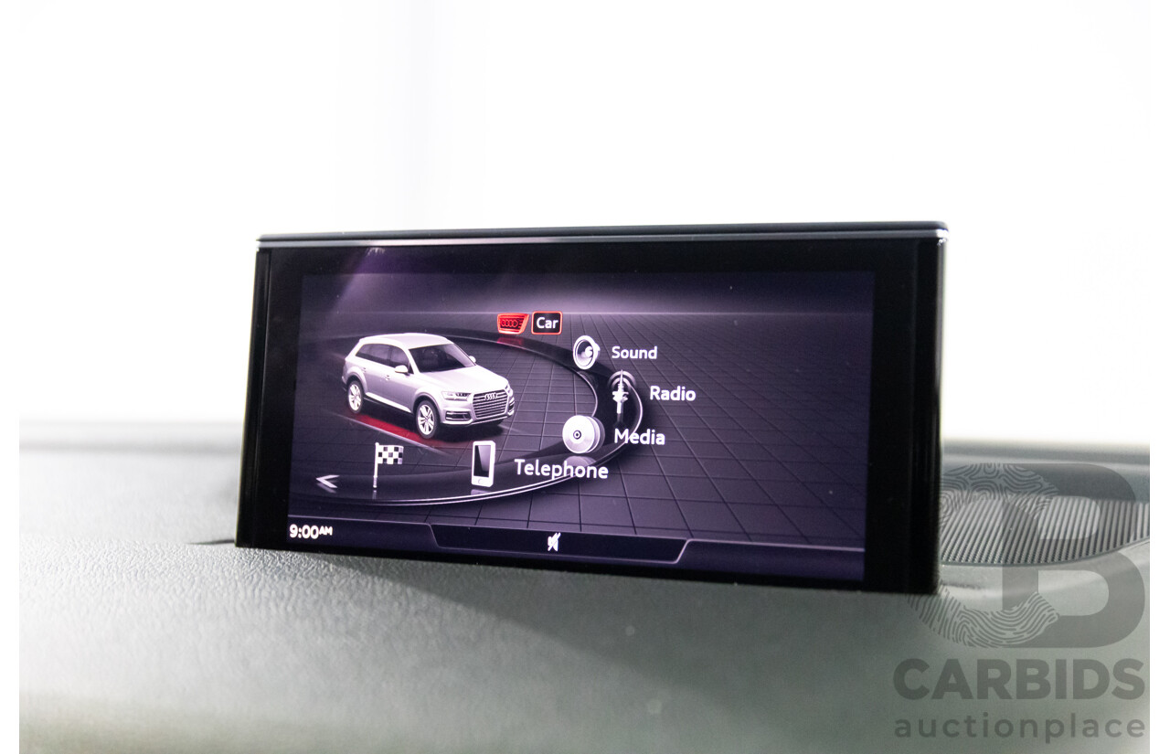 06/2017 Audi Q7 3.0 TDI Quattro (200kW AWD) 4M MY18 4d Wagon Orca Black Metallic Turbo Diesel V6 3.0L