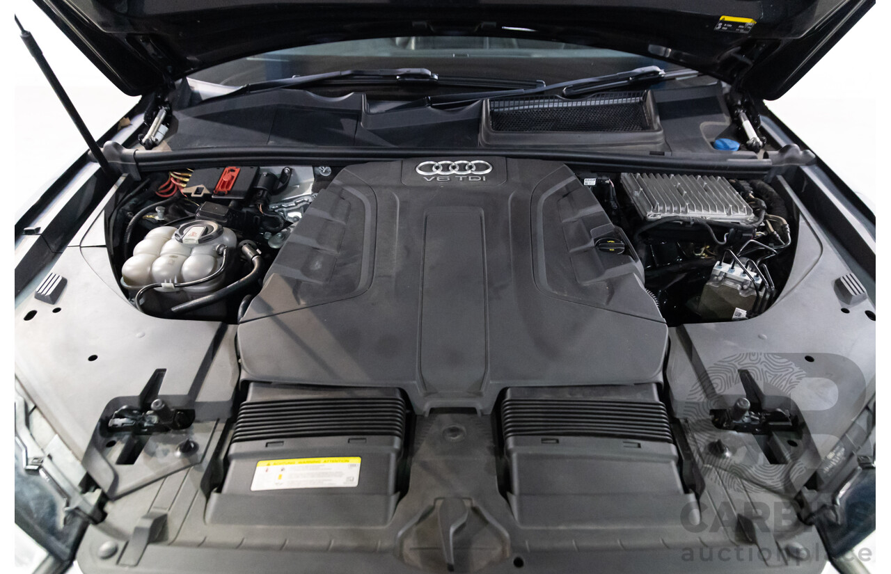 06/2017 Audi Q7 3.0 TDI Quattro (200kW AWD) 4M MY18 4d Wagon Orca Black Metallic Turbo Diesel V6 3.0L