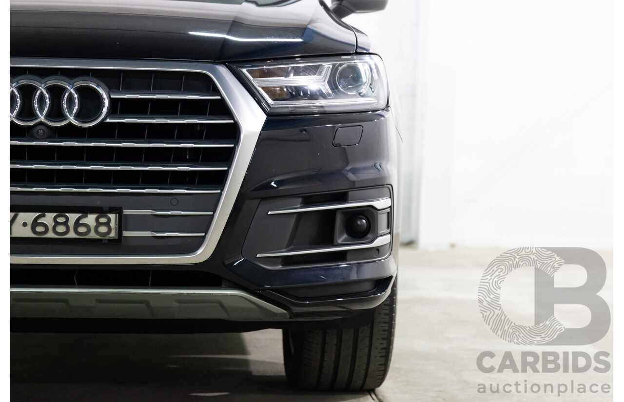 06/2017 Audi Q7 3.0 TDI Quattro (200kW AWD) 4M MY18 4d Wagon Orca Black Metallic Turbo Diesel V6 3.0L