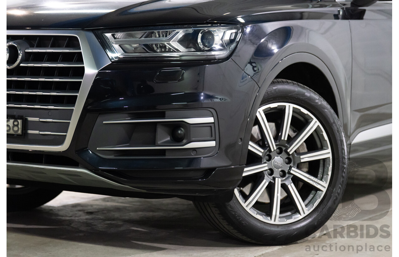 06/2017 Audi Q7 3.0 TDI Quattro (200kW AWD) 4M MY18 4d Wagon Orca Black Metallic Turbo Diesel V6 3.0L