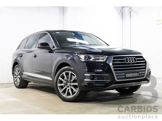 06/2017 Audi Q7 3.0 TDI Quattro (200kW AWD) 4M MY18 4d Wagon Orca Black Metallic Turbo Diesel V6 3.0L