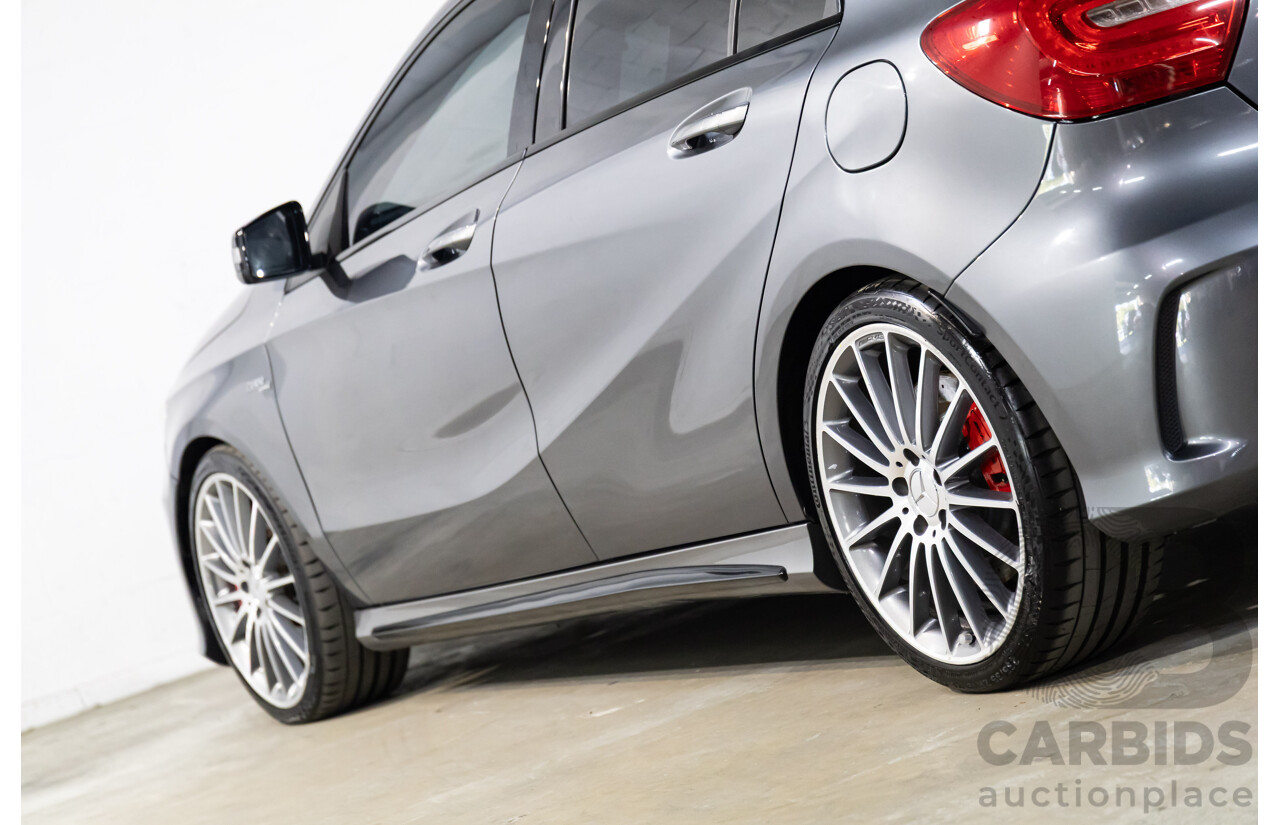 03/2015 Mercedes-Benz A45 AMG AWD 176 MY15 5D Hatchback Mountain Grey Metallic Turbo 2.0L