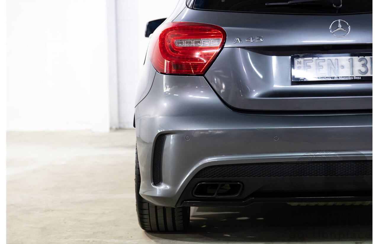 03/2015 Mercedes-Benz A45 AMG AWD 176 MY15 5D Hatchback Mountain Grey Metallic Turbo 2.0L