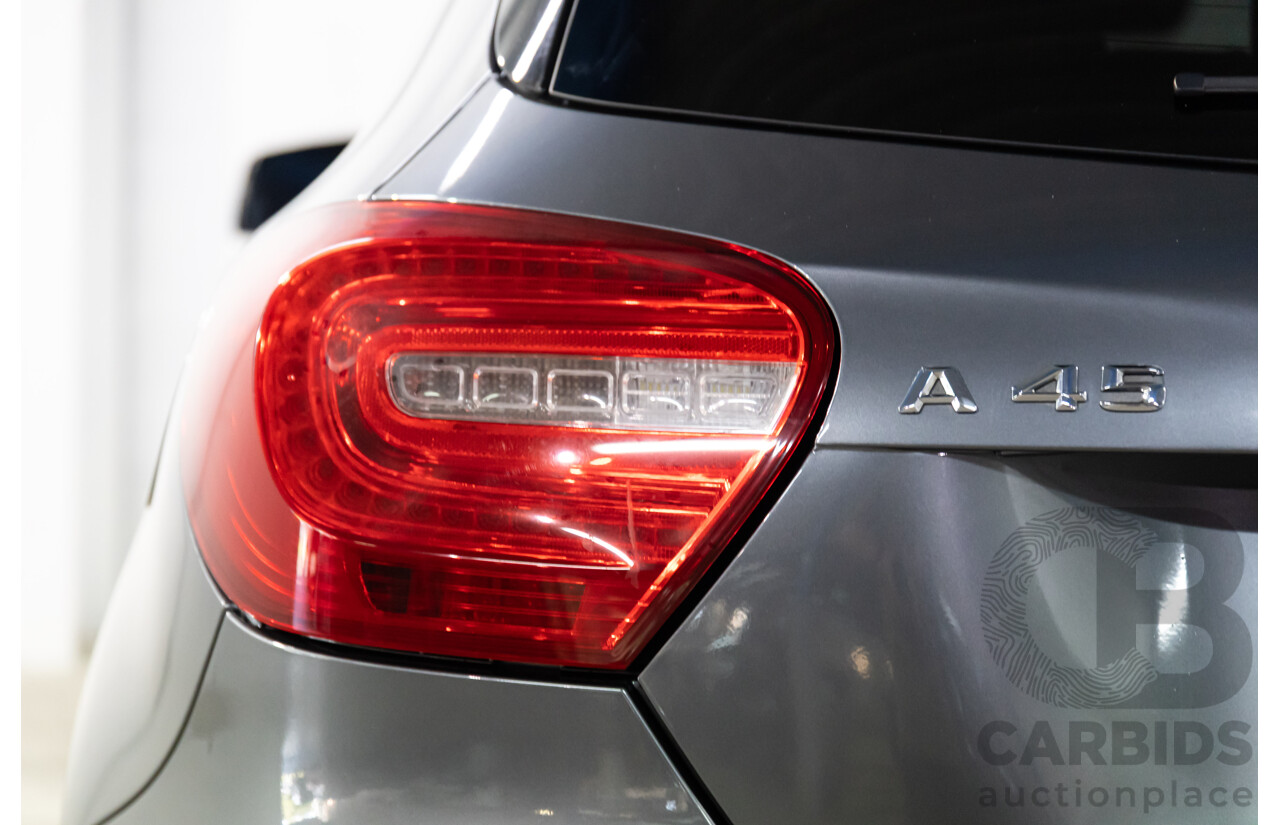 03/2015 Mercedes-Benz A45 AMG AWD 176 MY15 5D Hatchback Mountain Grey Metallic Turbo 2.0L