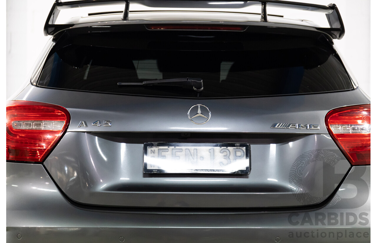 03/2015 Mercedes-Benz A45 AMG AWD 176 MY15 5D Hatchback Mountain Grey Metallic Turbo 2.0L
