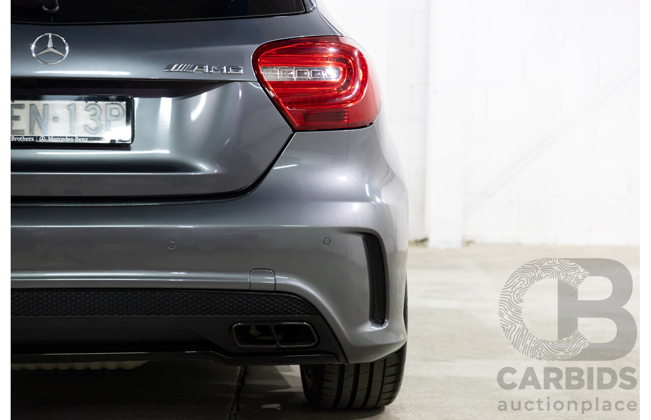 03/2015 Mercedes-Benz A45 AMG AWD 176 MY15 5D Hatchback Mountain Grey Metallic Turbo 2.0L