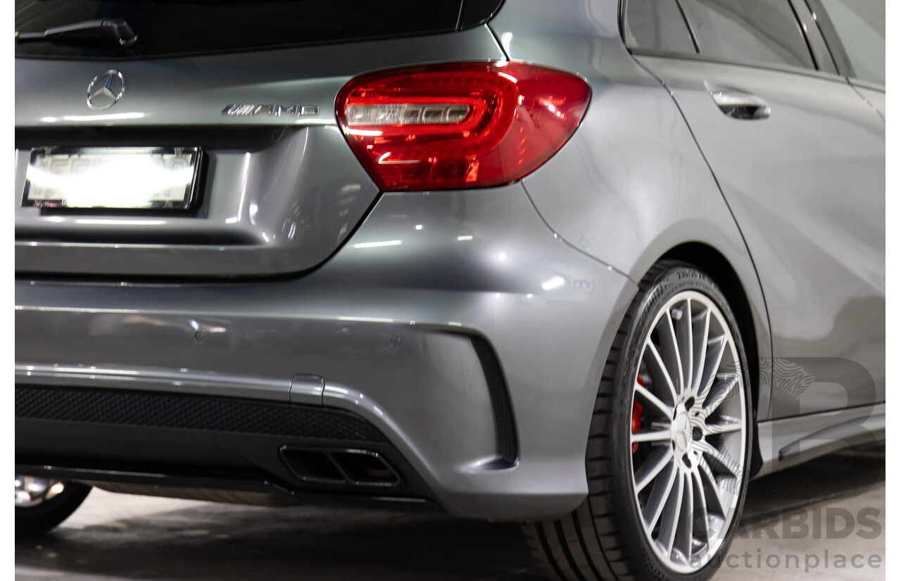 03/2015 Mercedes-Benz A45 AMG AWD 176 MY15 5D Hatchback Mountain Grey Metallic Turbo 2.0L