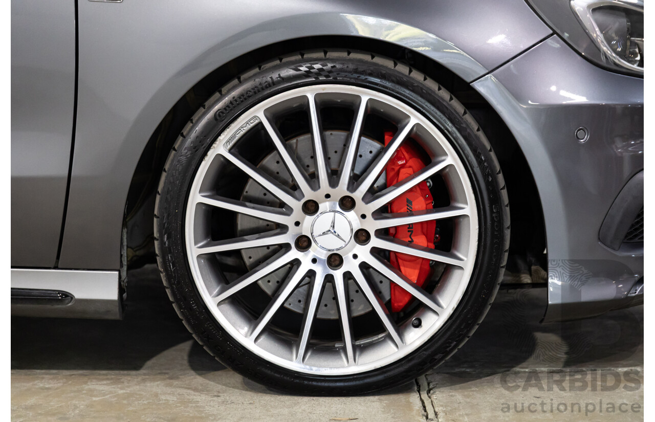 03/2015 Mercedes-Benz A45 AMG AWD 176 MY15 5D Hatchback Mountain Grey Metallic Turbo 2.0L