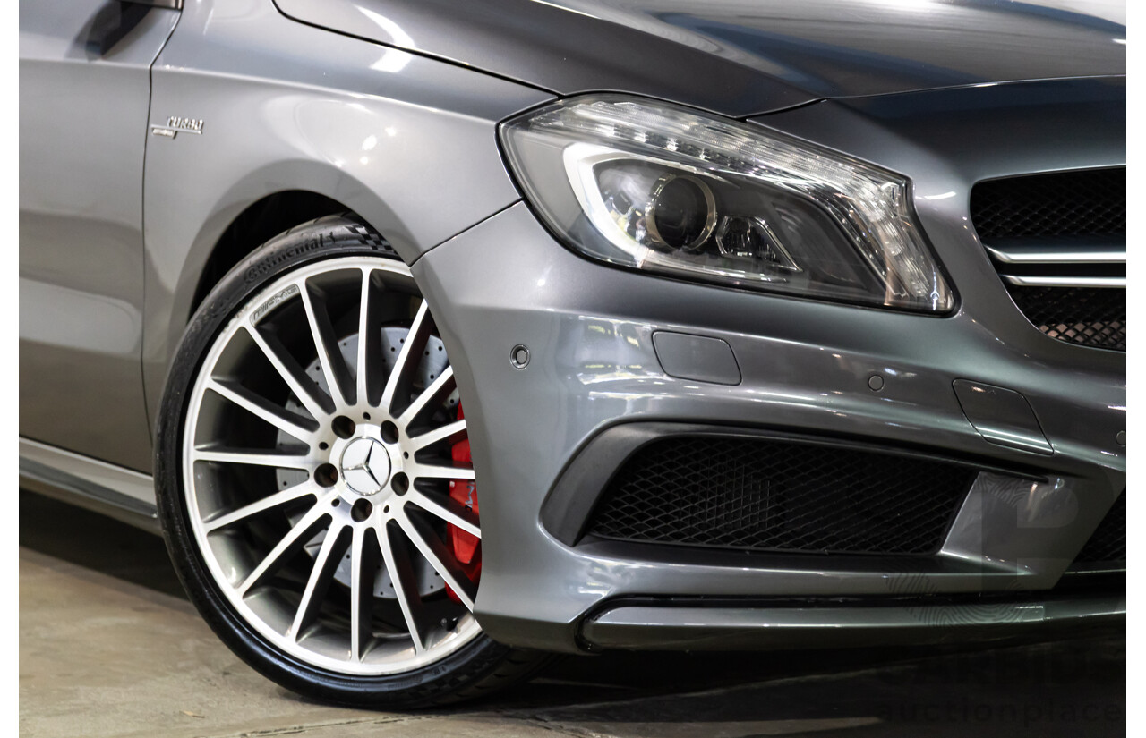 03/2015 Mercedes-Benz A45 AMG AWD 176 MY15 5D Hatchback Mountain Grey Metallic Turbo 2.0L
