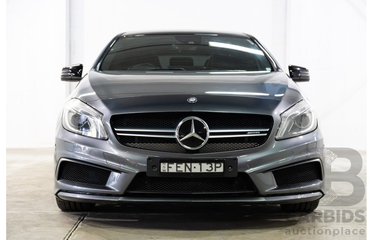 03/2015 Mercedes-Benz A45 AMG AWD 176 MY15 5D Hatchback Mountain Grey Metallic Turbo 2.0L