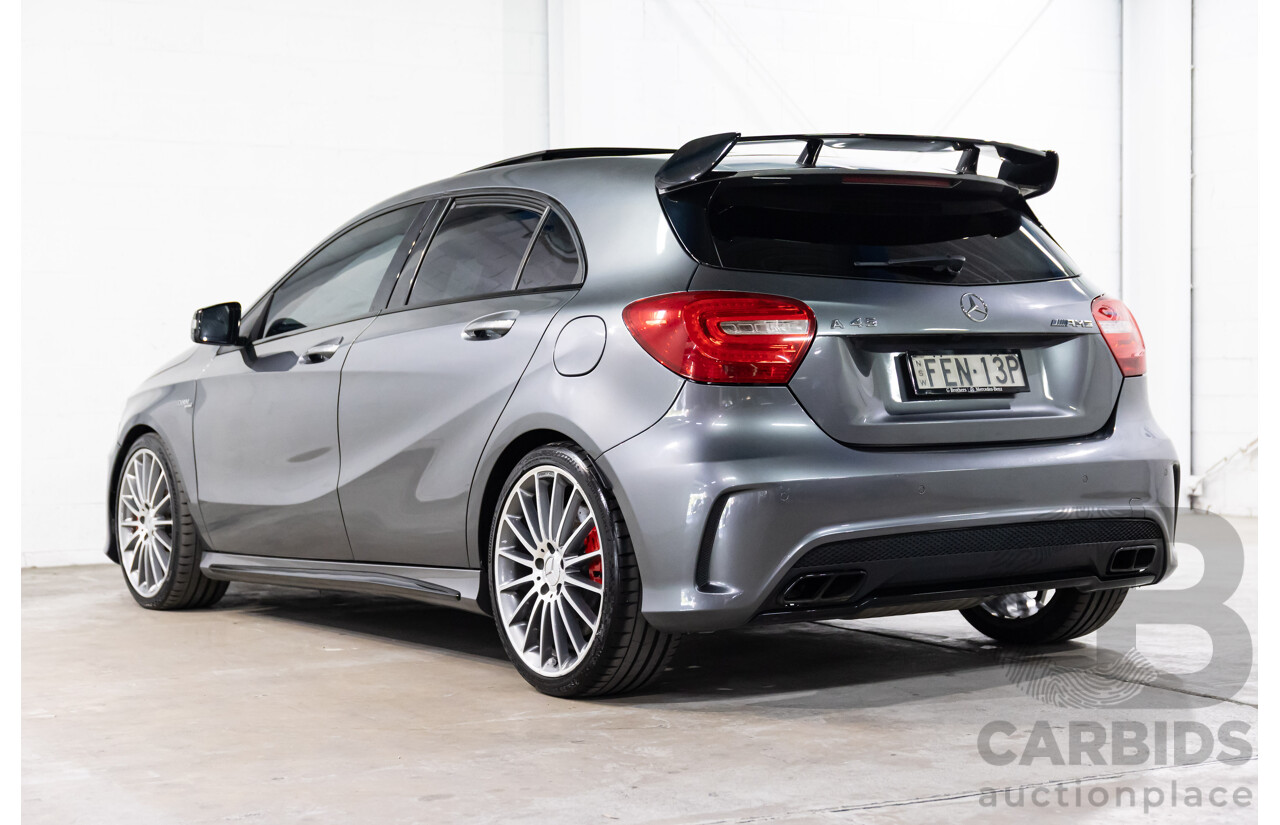 03/2015 Mercedes-Benz A45 AMG AWD 176 MY15 5D Hatchback Mountain Grey Metallic Turbo 2.0L