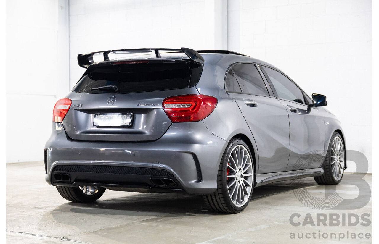 03/2015 Mercedes-Benz A45 AMG AWD 176 MY15 5D Hatchback Mountain Grey Metallic Turbo 2.0L