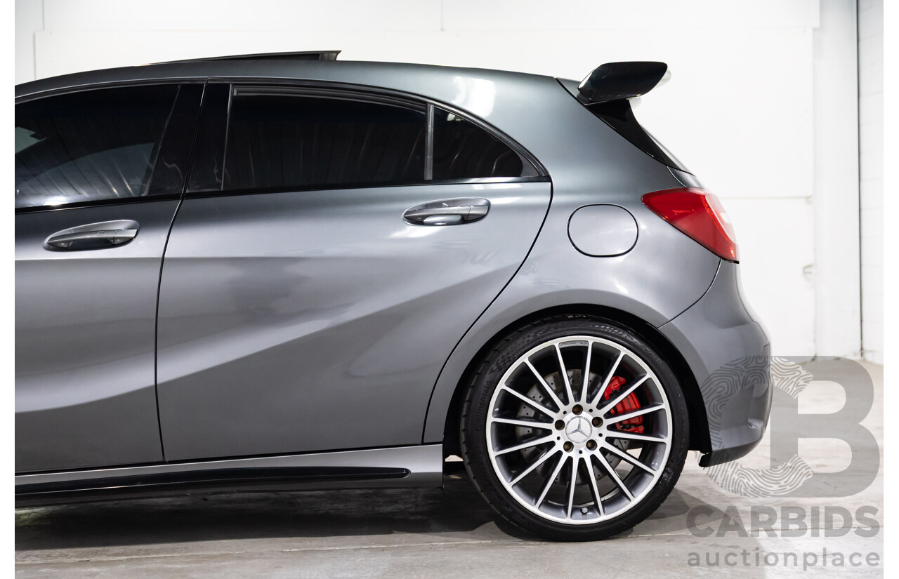 03/2015 Mercedes-Benz A45 AMG AWD 176 MY15 5D Hatchback Mountain Grey Metallic Turbo 2.0L