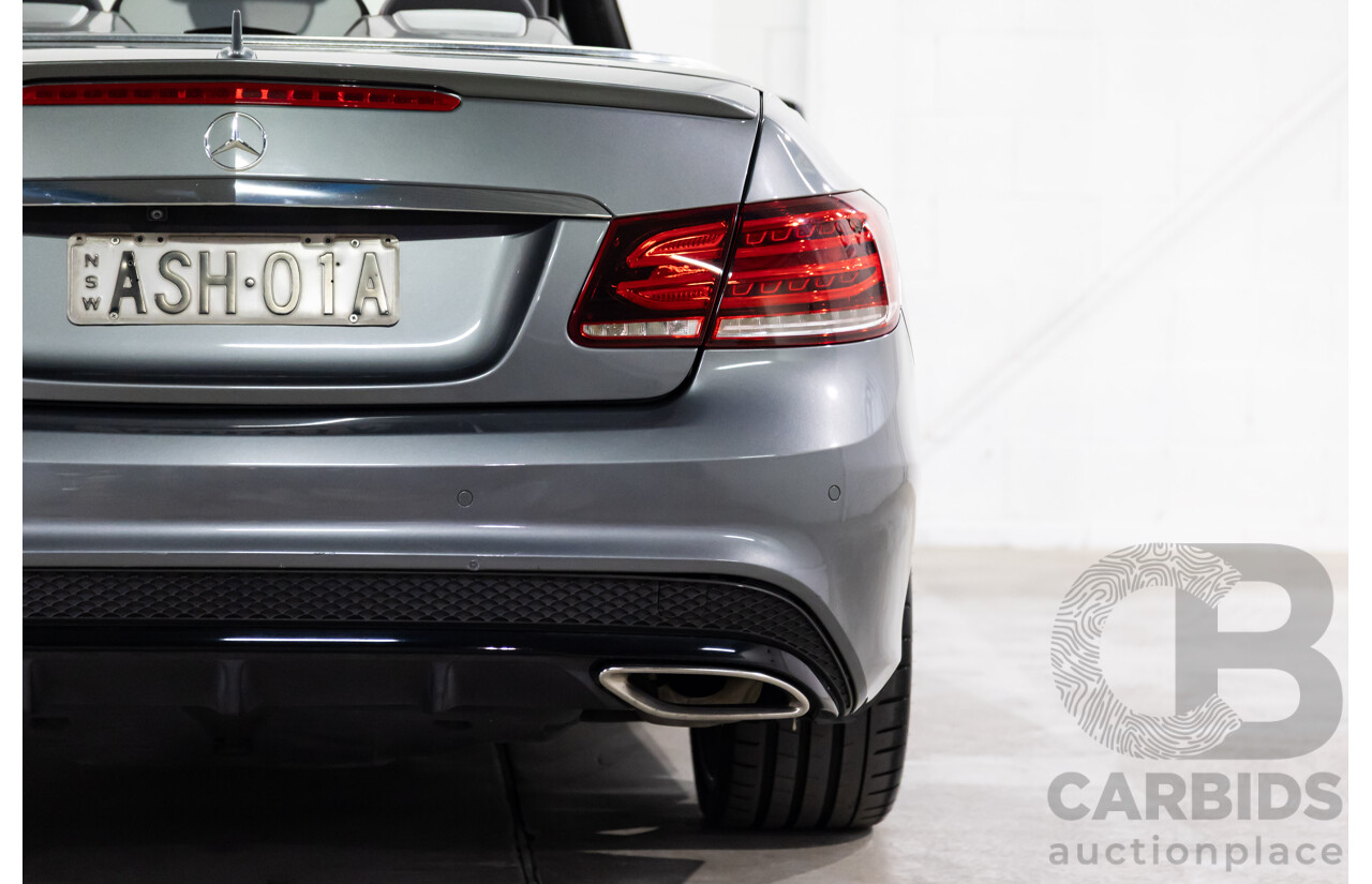 03/2016 Mercedes-Benz E250 AMG Line (RWD) 207 MY16 2d Cabriolet Selenite Grey Metallic Turbo 2.0L