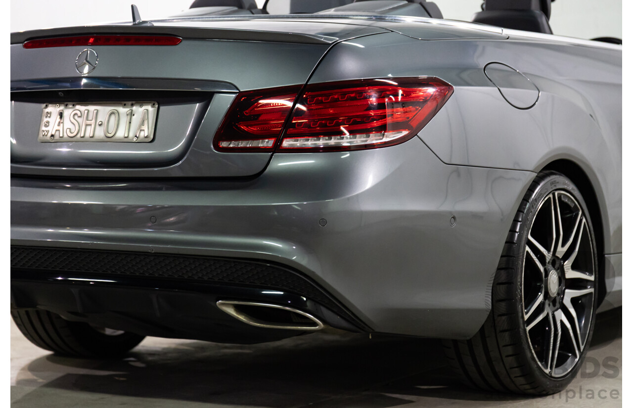 03/2016 Mercedes-Benz E250 AMG Line (RWD) 207 MY16 2d Cabriolet Selenite Grey Metallic Turbo 2.0L