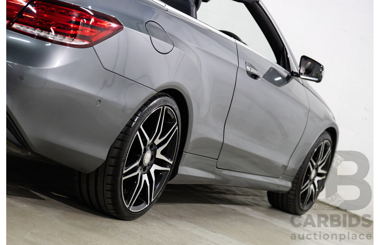 03/2016 Mercedes-Benz E250 AMG Line (RWD) 207 MY16 2d Cabriolet Selenite Grey Metallic Turbo 2.0L