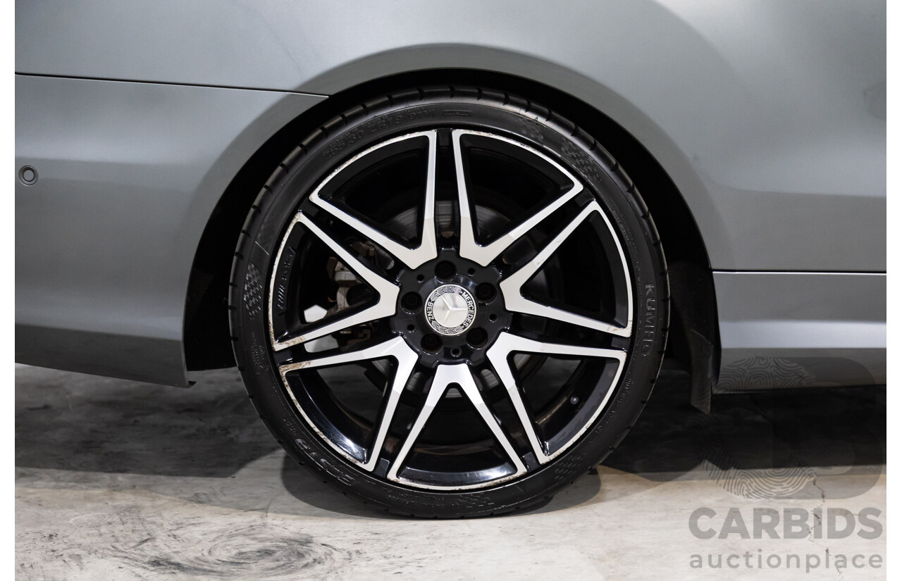 03/2016 Mercedes-Benz E250 AMG Line (RWD) 207 MY16 2d Cabriolet Selenite Grey Metallic Turbo 2.0L