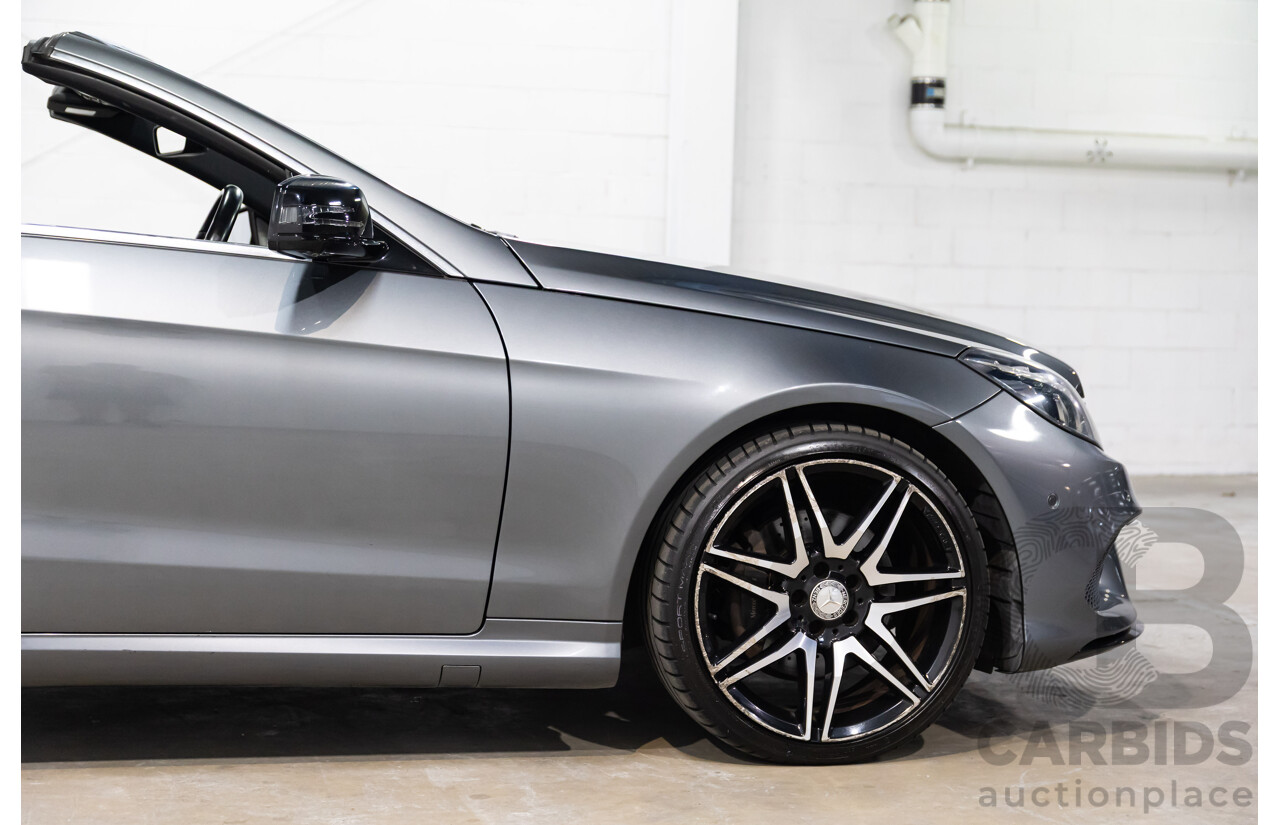 03/2016 Mercedes-Benz E250 AMG Line (RWD) 207 MY16 2d Cabriolet Selenite Grey Metallic Turbo 2.0L