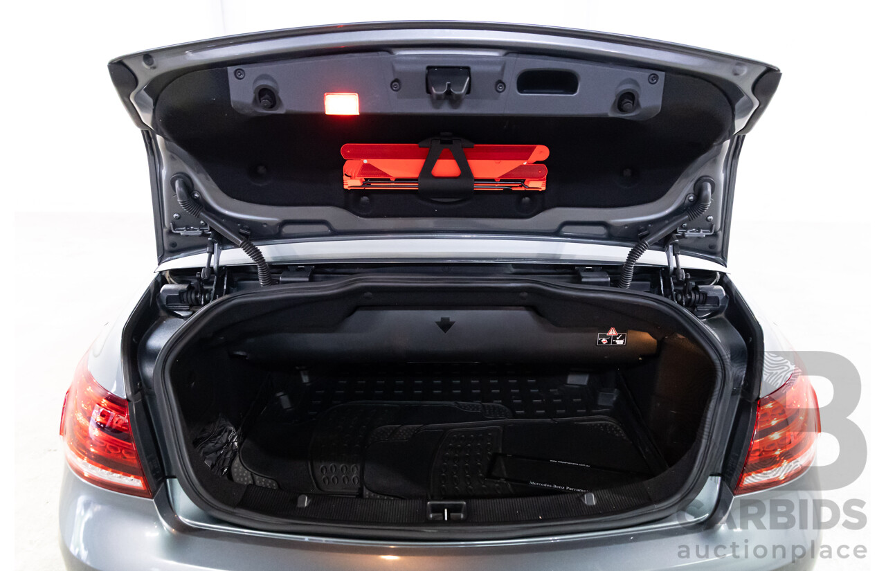 03/2016 Mercedes-Benz E250 AMG Line (RWD) 207 MY16 2d Cabriolet Selenite Grey Metallic Turbo 2.0L