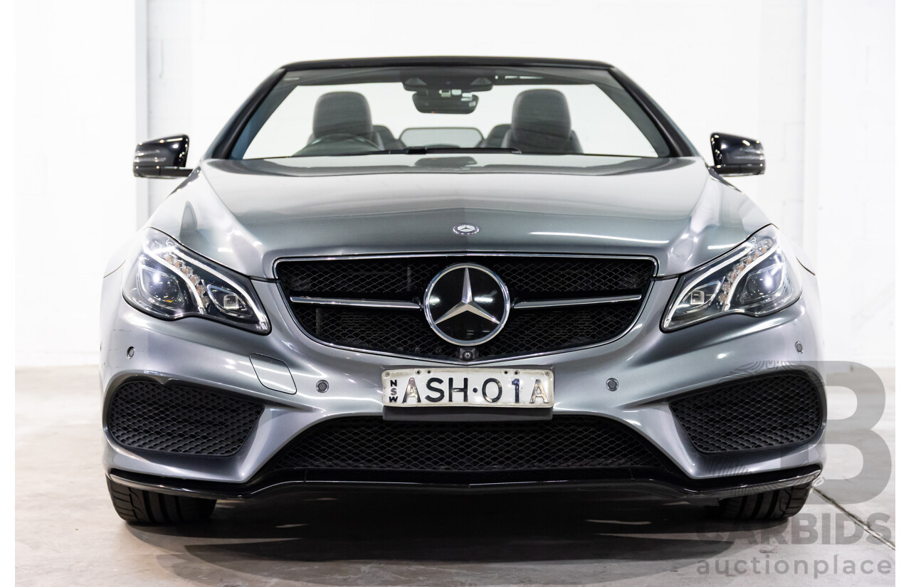 03/2016 Mercedes-Benz E250 AMG Line (RWD) 207 MY16 2d Cabriolet Selenite Grey Metallic Turbo 2.0L