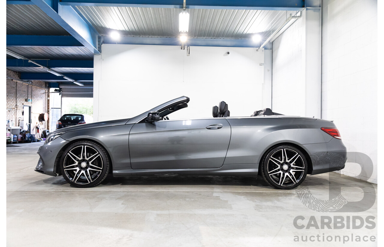 03/2016 Mercedes-Benz E250 AMG Line (RWD) 207 MY16 2d Cabriolet Selenite Grey Metallic Turbo 2.0L