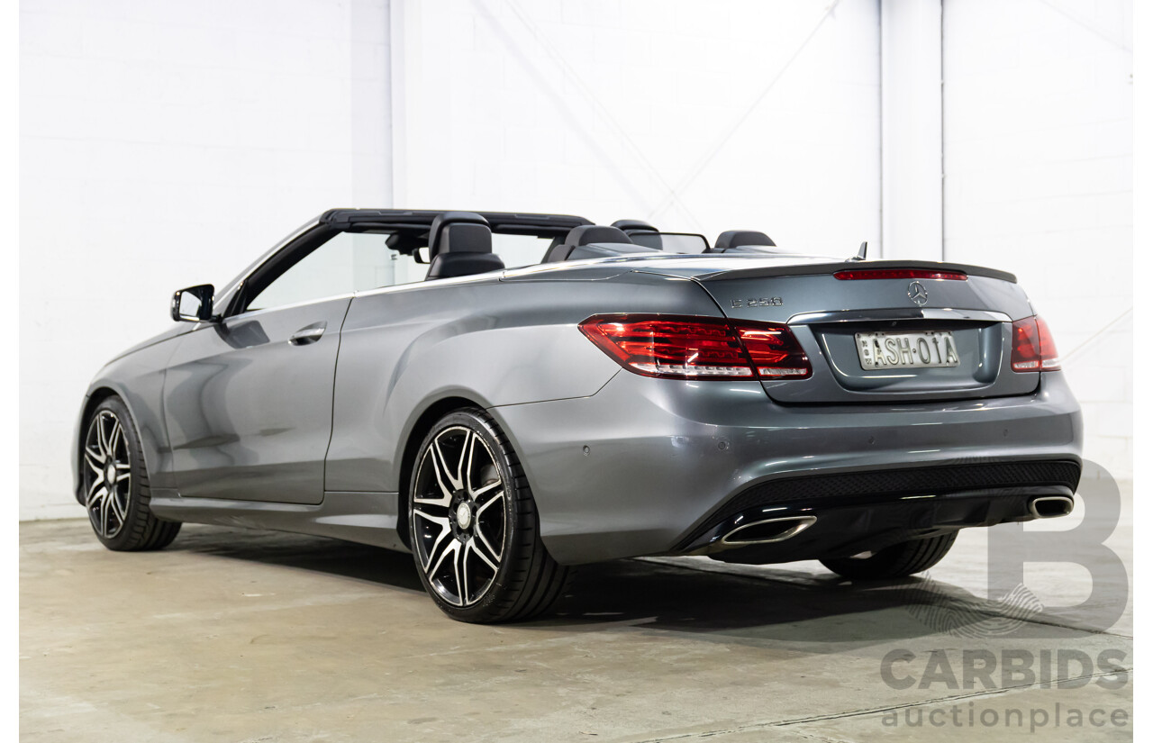 03/2016 Mercedes-Benz E250 AMG Line (RWD) 207 MY16 2d Cabriolet Selenite Grey Metallic Turbo 2.0L