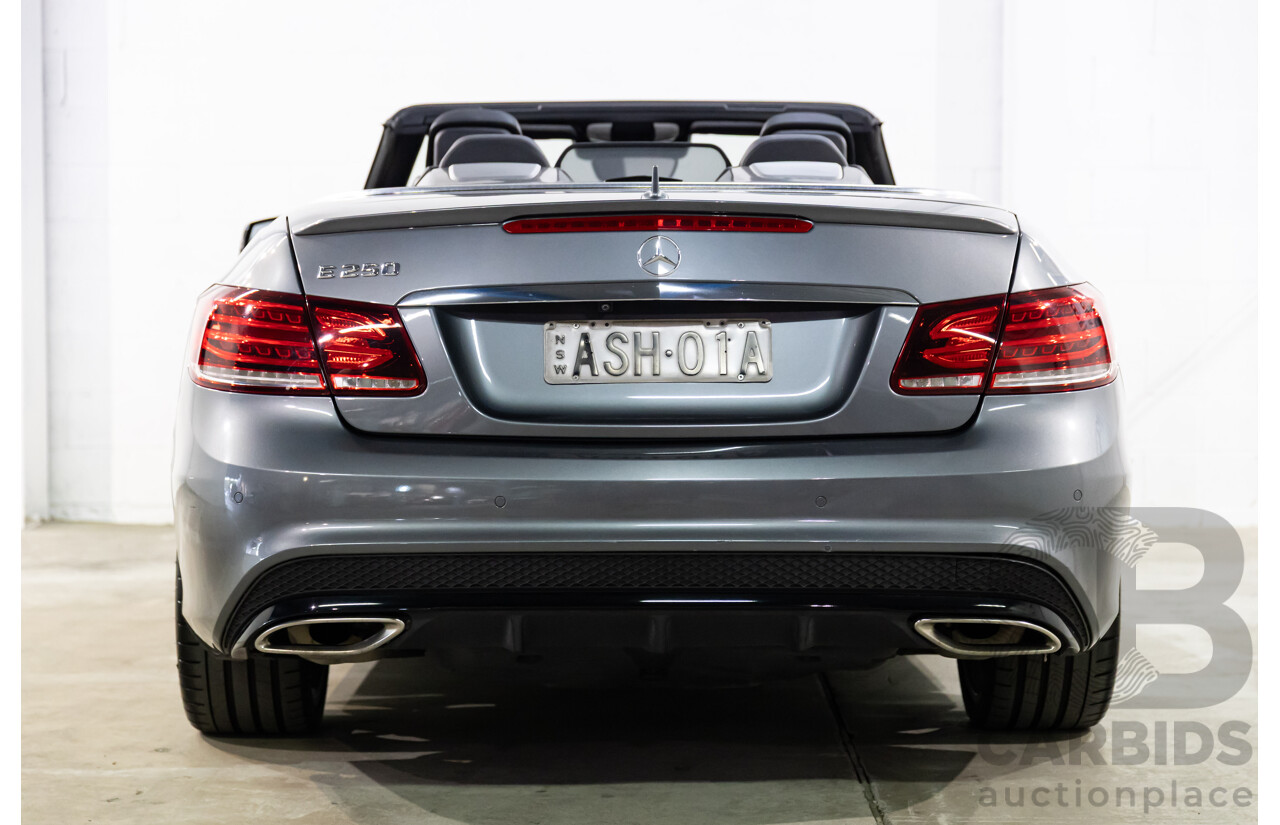 03/2016 Mercedes-Benz E250 AMG Line (RWD) 207 MY16 2d Cabriolet Selenite Grey Metallic Turbo 2.0L