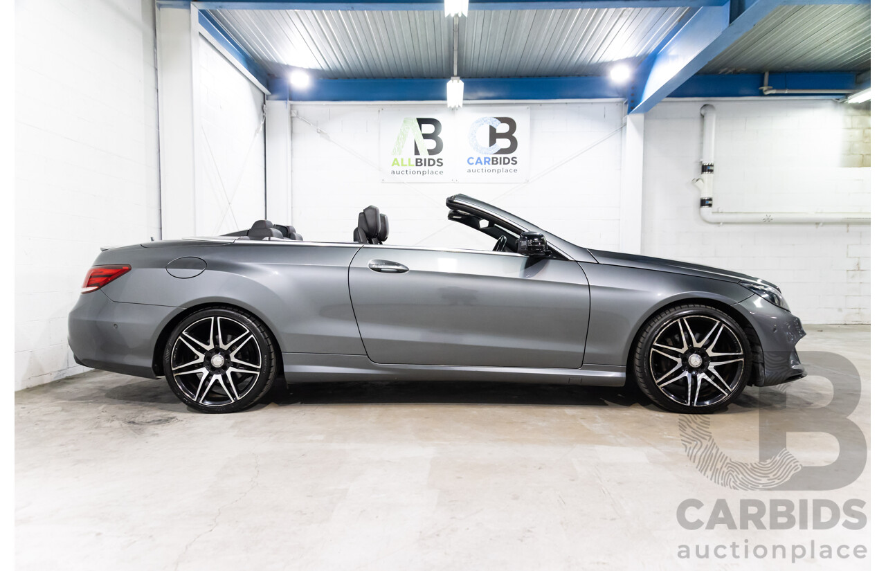 03/2016 Mercedes-Benz E250 AMG Line (RWD) 207 MY16 2d Cabriolet Selenite Grey Metallic Turbo 2.0L