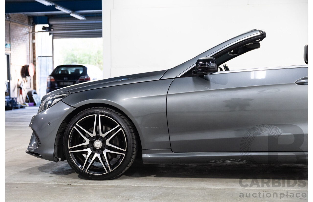 03/2016 Mercedes-Benz E250 AMG Line (RWD) 207 MY16 2d Cabriolet Selenite Grey Metallic Turbo 2.0L