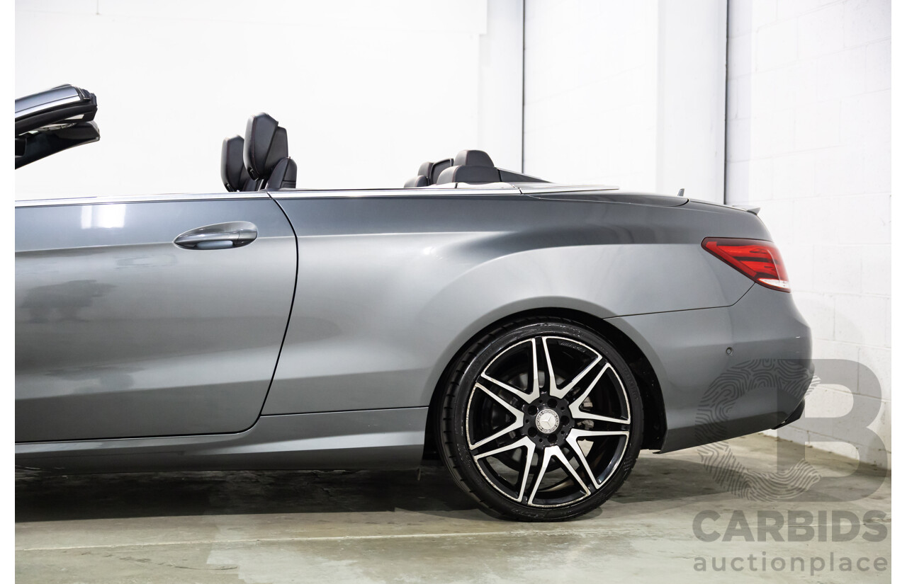 03/2016 Mercedes-Benz E250 AMG Line (RWD) 207 MY16 2d Cabriolet Selenite Grey Metallic Turbo 2.0L