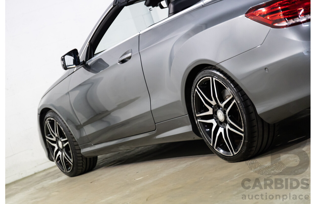 03/2016 Mercedes-Benz E250 AMG Line (RWD) 207 MY16 2d Cabriolet Selenite Grey Metallic Turbo 2.0L