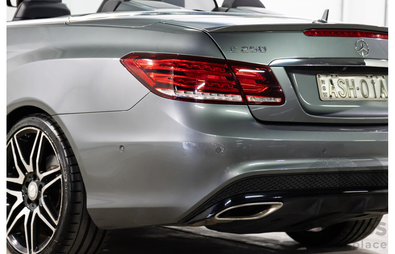 03/2016 Mercedes-Benz E250 AMG Line (RWD) 207 MY16 2d Cabriolet Selenite Grey Metallic Turbo 2.0L