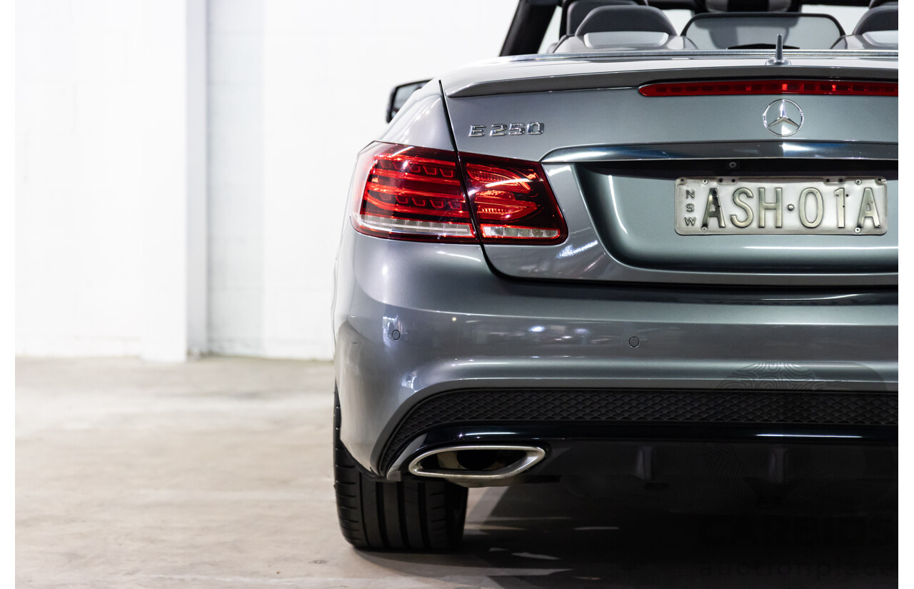 03/2016 Mercedes-Benz E250 AMG Line (RWD) 207 MY16 2d Cabriolet Selenite Grey Metallic Turbo 2.0L