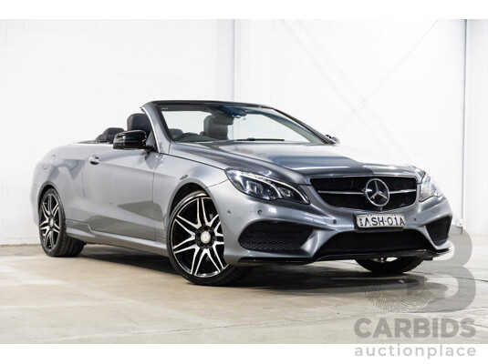 03/2016 Mercedes-Benz E250 AMG Line (RWD) 207 MY16 2d Cabriolet Selenite Grey Metallic Turbo 2.0L