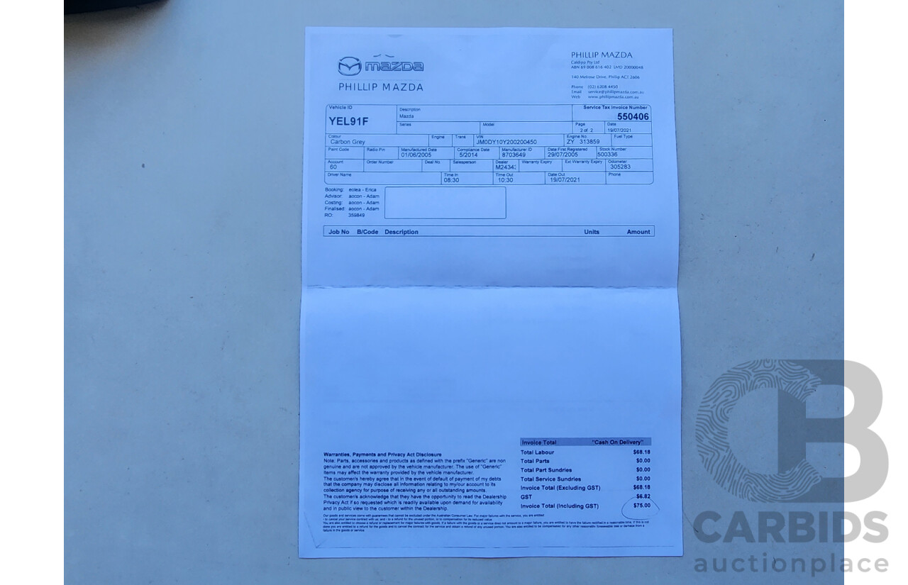 7/2005 Mazda Mazda2 Genki DY 5d Hatchback Grey 1.5L