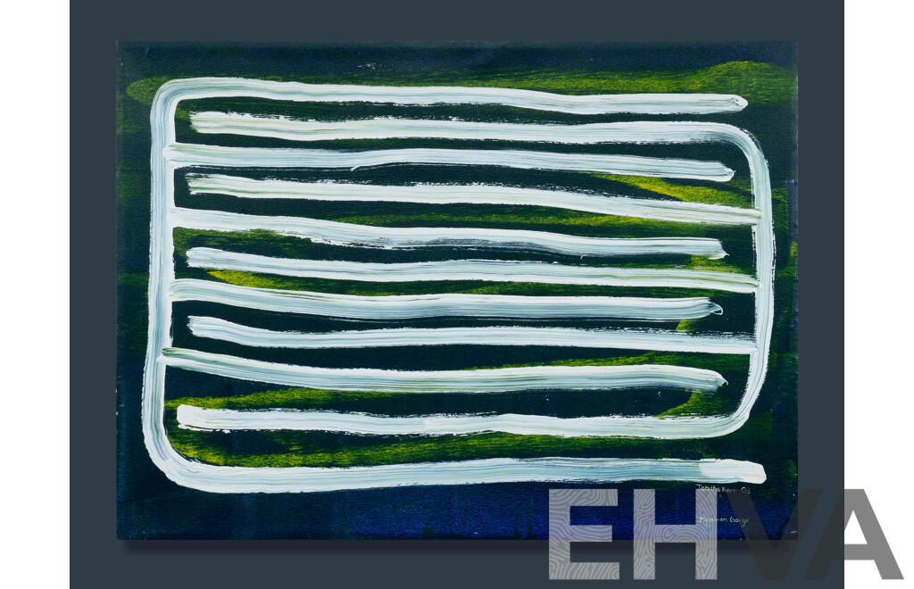 Tabitha Kerr (20th Century, Indigenous-Australian,1987-), All My Relations... Both Sides... in Mossman Gorge, (2003), Original Acrylic on Canvas, 82 X 111 Cm