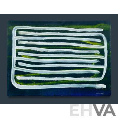 Tabitha Kerr (20th Century, Indigenous-Australian,1987-), All My Relations... Both Sides... in Mossman Gorge, (2003), Wonderful Original Acrylic on Canvas, 82 x 111 cm