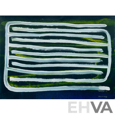 Tabitha Kerr (20th Century, Indigenous-Australian,1987-), All My Relations... Both Sides... in Mossman Gorge, (2003), Original Acrylic on Canvas, 82 X 111 Cm