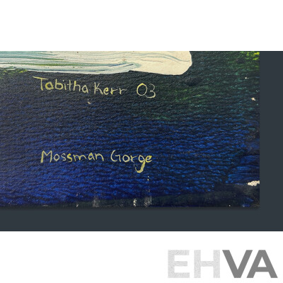 Tabitha Kerr (20th Century, Indigenous-Australian,1987-), All My Relations... Both Sides... in Mossman Gorge, (2003), Original Acrylic on Canvas, 82 X 111 Cm