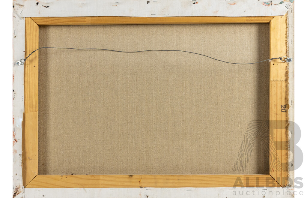 Artist Unknown, (20th Century, Indigneous-Australian), Mountain Range, Wonderful Original Acrylic on Canvas, 51 x 72 cm