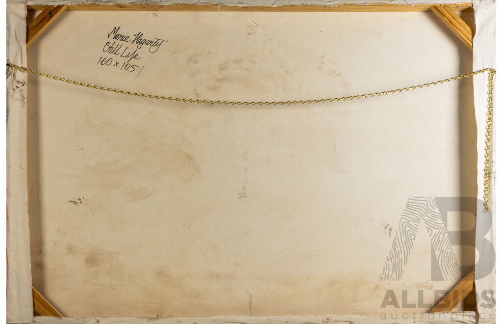 Marie Hagerty, (20th Century, Australian, 1964-), Still Life, Absolutely Stunning Original Oil on Canvas, 105 x 160 cm