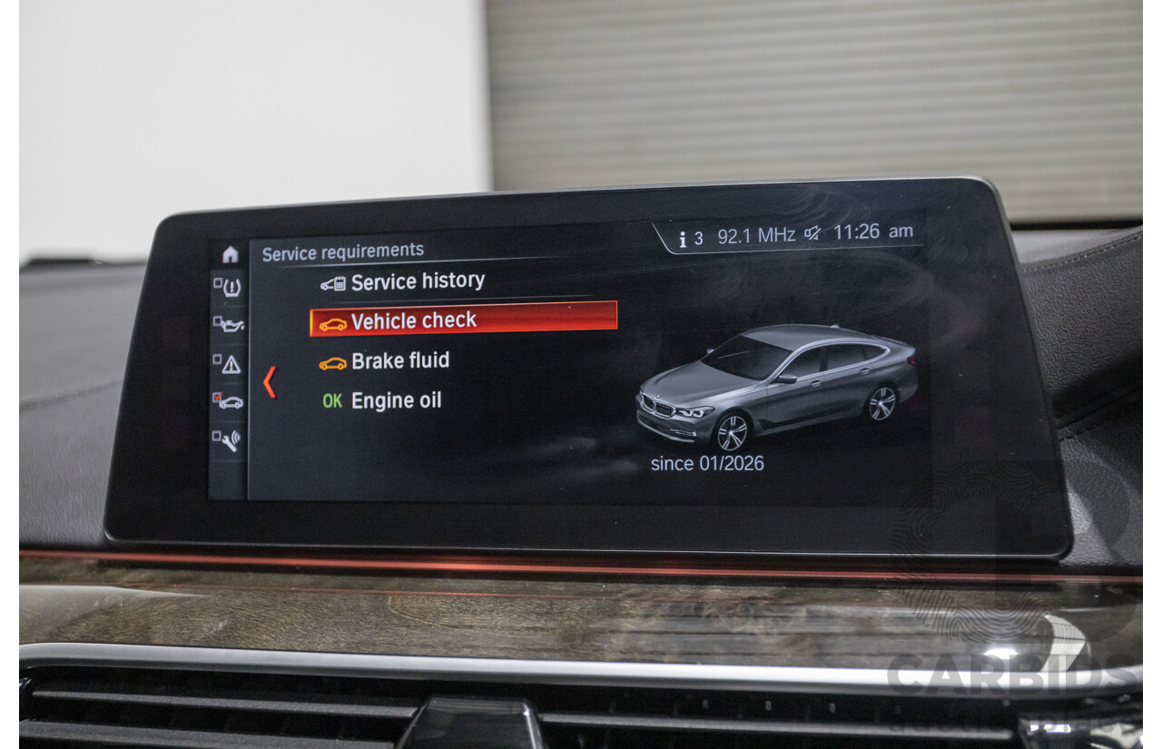 9/2017 BMW 630i M Sport Gran Coupe G32 5D Hatchback Mineral White Metallic Turbo 2.0L