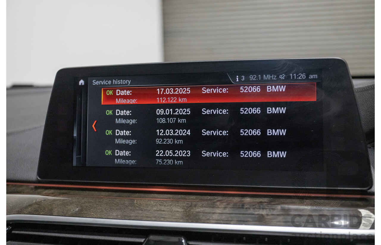 9/2017 BMW 630i M Sport Gran Coupe G32 5D Hatchback Mineral White Metallic Turbo 2.0L