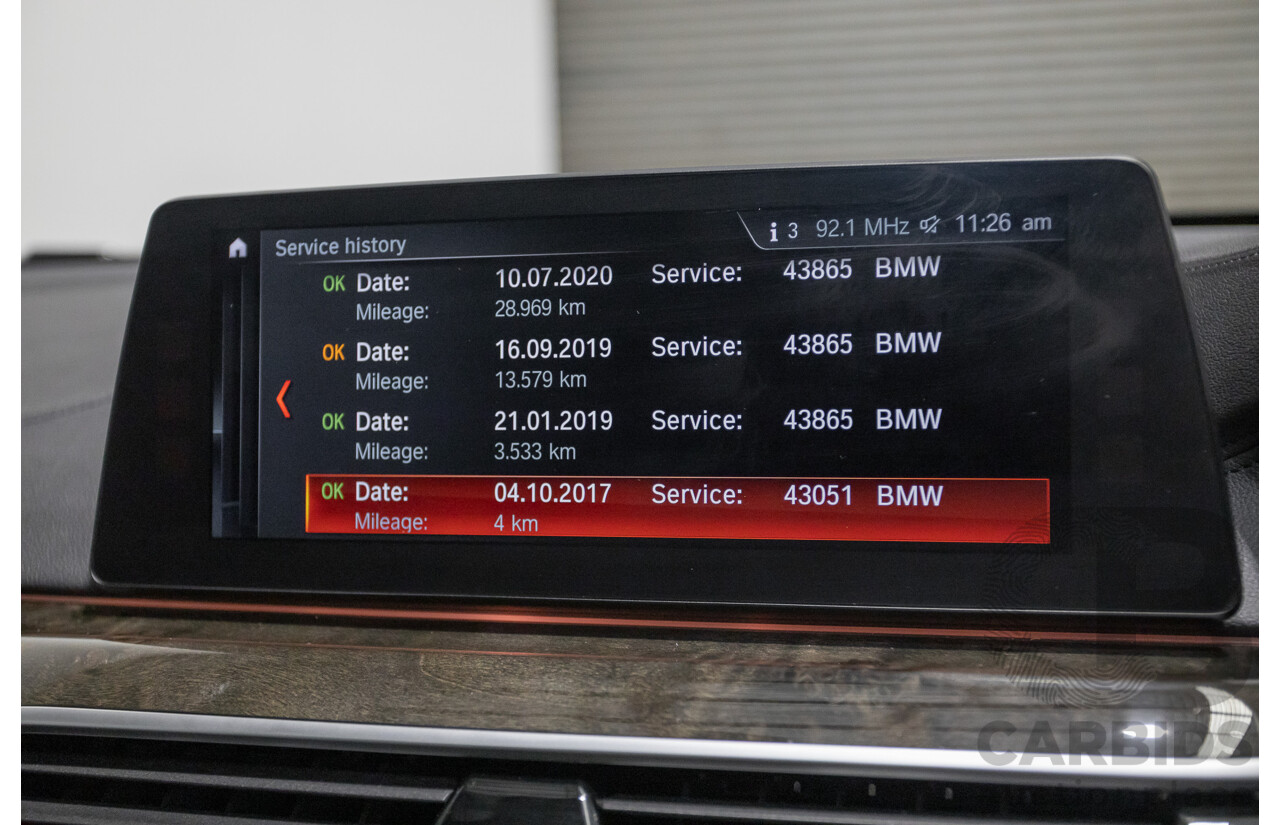 9/2017 BMW 630i M Sport Gran Coupe G32 5D Hatchback Mineral White Metallic Turbo 2.0L