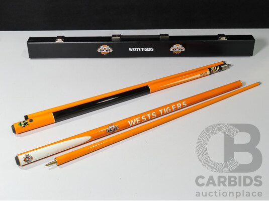 1661144 · Pair of Wests Tigers Pool Cues